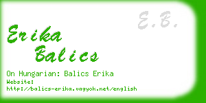 erika balics business card